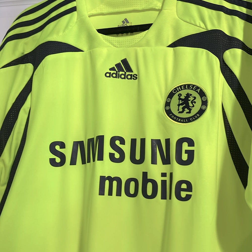 Chelsea 2007/2008 Away Football Jersey Adidas Bright Yellow - Picture 3 of 8
